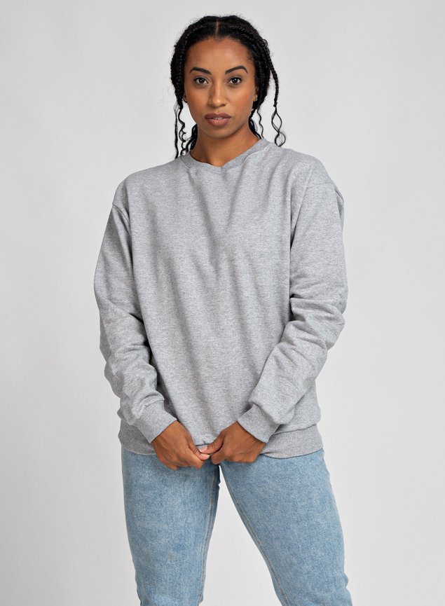 Blusão Moletom Peluciado Feminino, Mescla